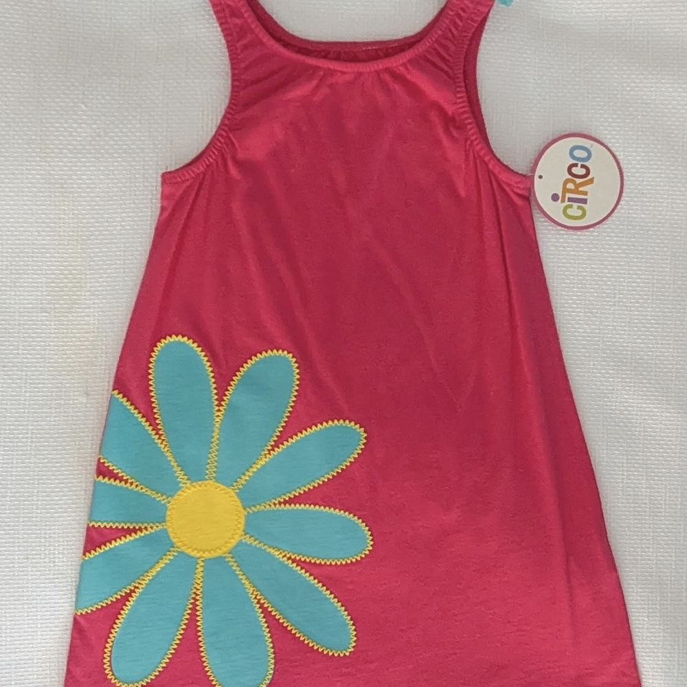 Vibrant Girls' Sleeveless Dress Pink
